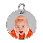 Round Picture with Reverse Engraving Pendant