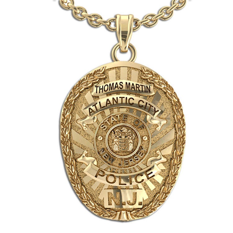 Personalized New Jersey Police Badge with Your Name & Department
