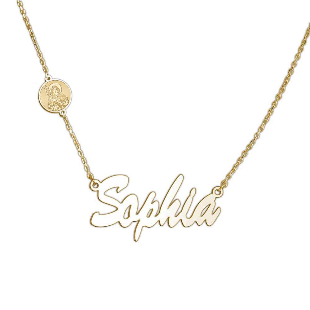 Saint Clare Of Assisi Custom Name Necklace