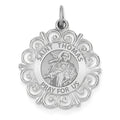 Saint Thomas Aquinas Round Filigree Religious Medal