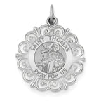Saint Thomas Aquinas Round Filigree Religious Medal