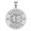 Personalized Basketball Team & Number Round Disc Pendant or Charm