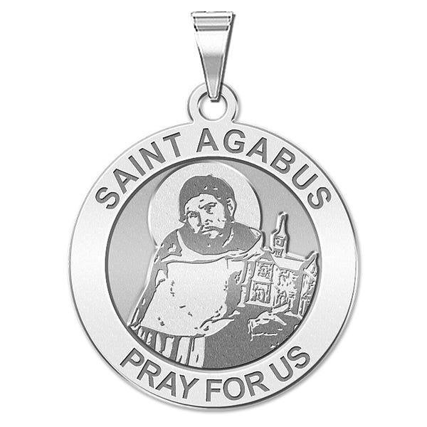Saint Agabus Round Religious Medal