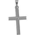 Solid 14K Yellow Gold Faceted Cross Pendant