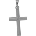 Solid 14K Yellow Gold Faceted Cross Pendant