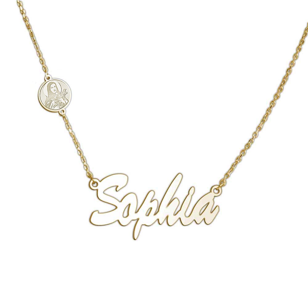 Saint Theresa Name Necklace