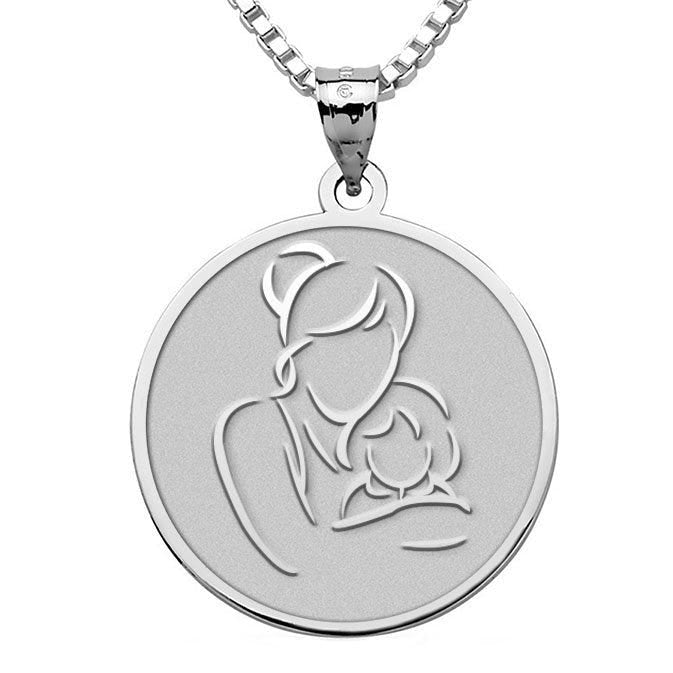 Mother and Daughter - Round Pendant