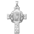 Saint Florian Personalized Fire Badge Cross Religious Medal