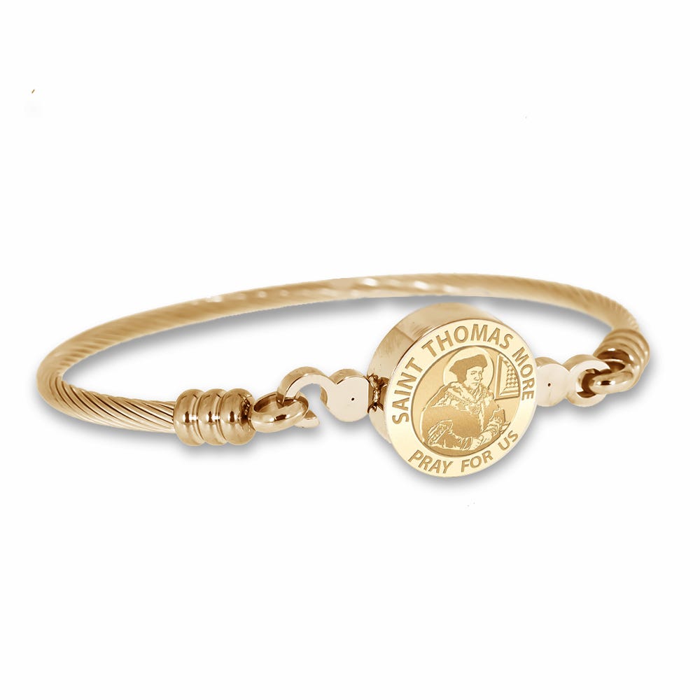 Saint Thomas More Bangle Bracelet