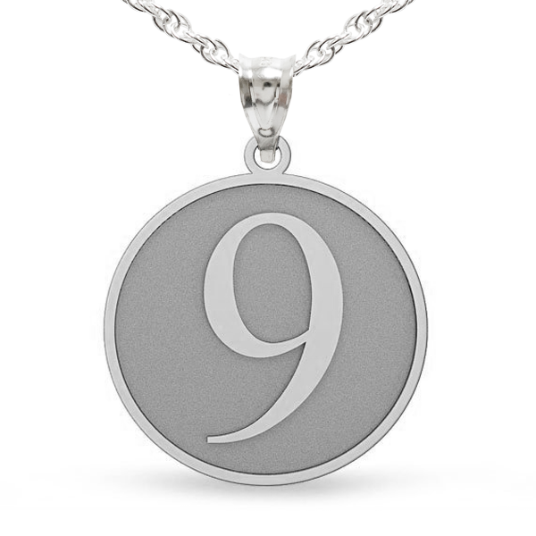 Round Number Pendant or Charm