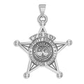 Personalized 5-Point Star South Carolina Sheriff Badge with Rank, Number & Dept.