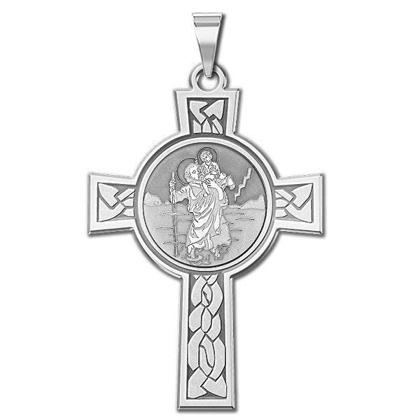 Saint Christopher Cross Religious Medal