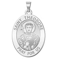 Saint Theodore - Oval Religious Medal