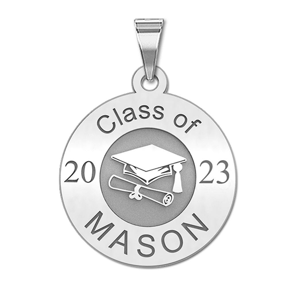 25 Personalized Round Graduation Charm