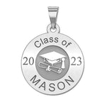 25 Personalized Round Graduation Charm