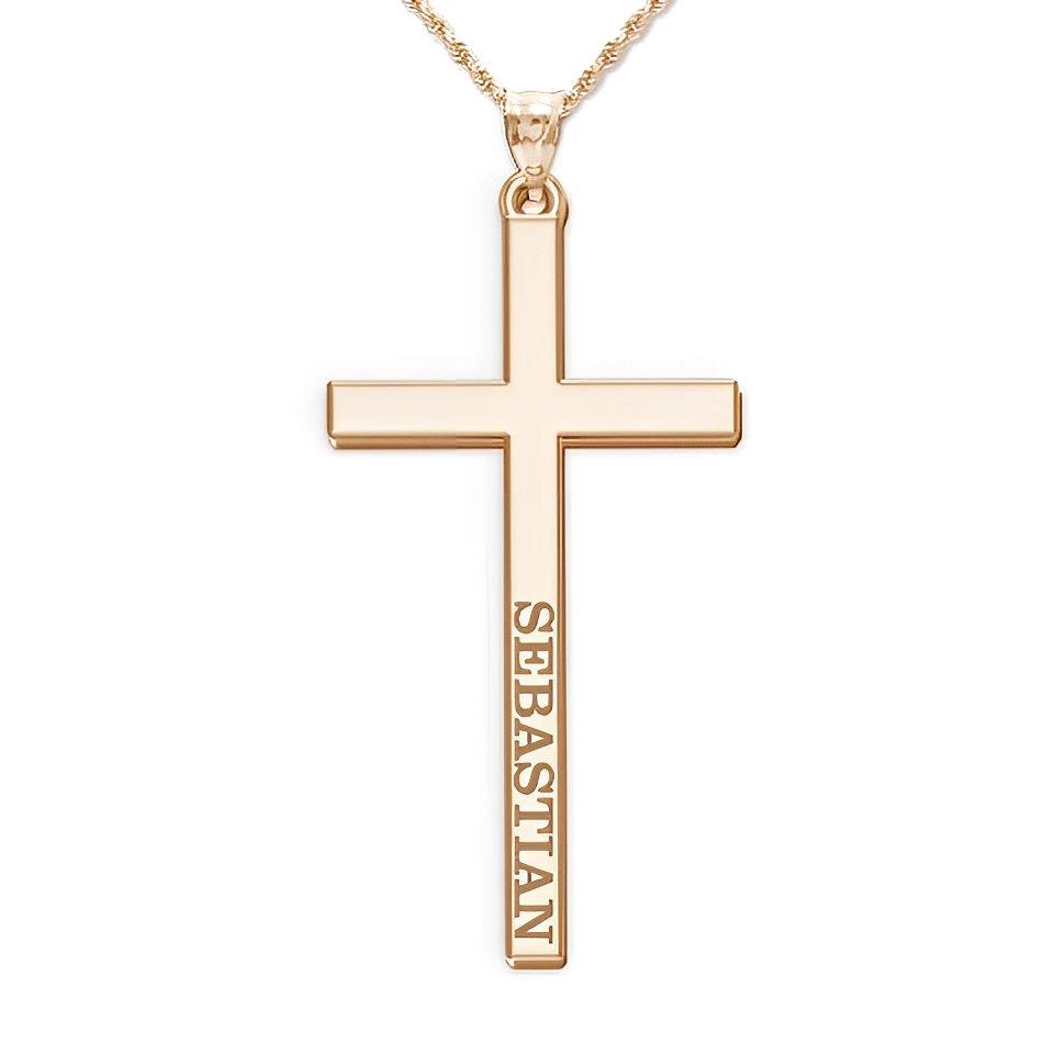 Personalized Cross With Name Etched