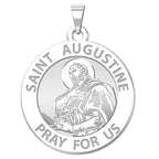 Saint Augustine Of Hippo Round Religious Medal