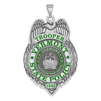 Personalized Vermont State Trooper Police Badge with Your Rank and Number