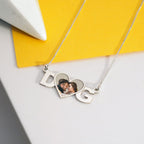 Initial Photo Heart Pendant
