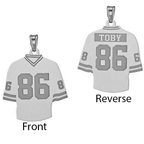 Football Jersey Pendant with Name & Number