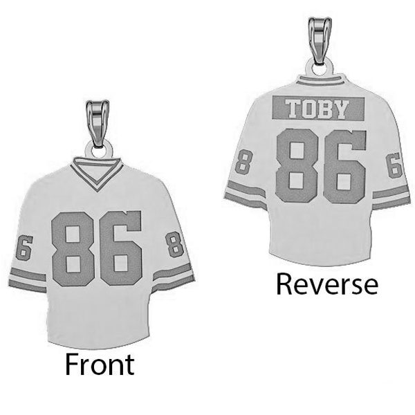 Football Jersey Pendant with Name & Number
