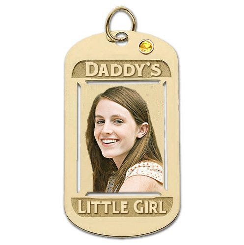 Daddy's Little Girl Dog Tag Pendant