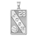 Personalized Basketball Pendant with Cut-Out Name & Number