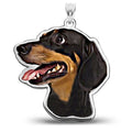 Dachshund Dog Color Portrait Charm or Pendant
