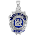 Personalized Police Captain Enamel Badge with Your Department