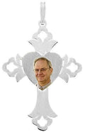 Cross Pendant with Heart Center