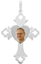 Cross Pendant with Heart Center