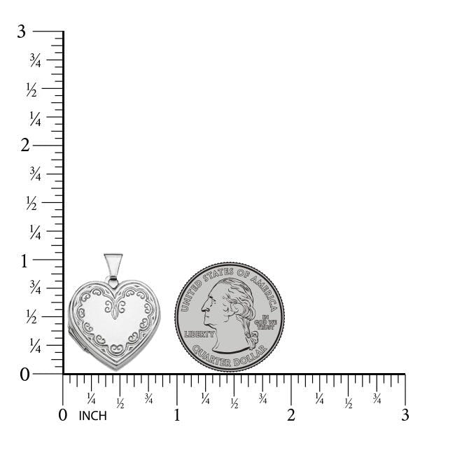 Floral Heart Photo Locket