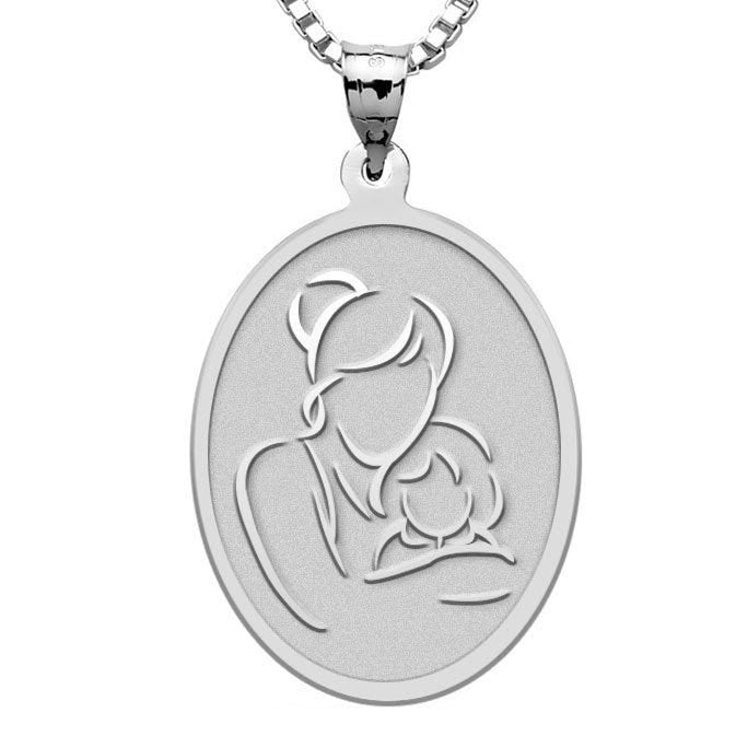 Mother and Daughter - Oval Pendant