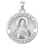 Sacred Heart Of Jesus Round Religious Medal
