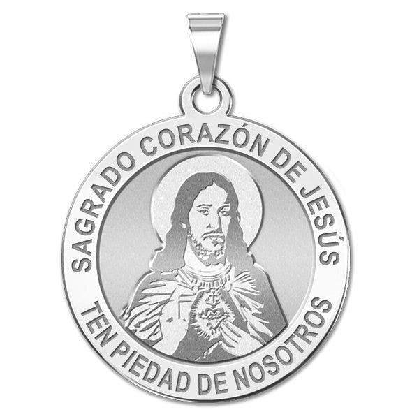 Sacred Heart Of Jesus Round Religious Medal
