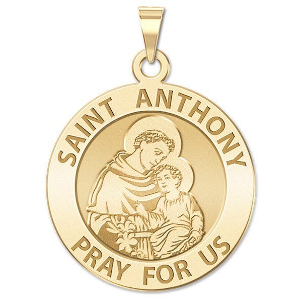 Saint Anthony Round Religious Medal