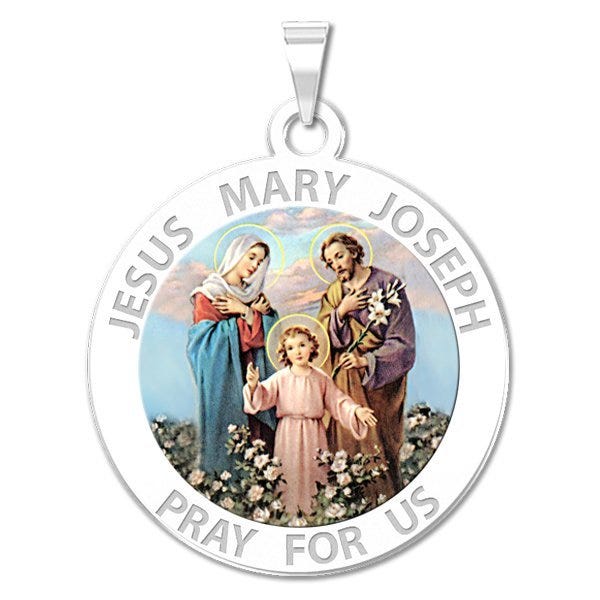 Jesus Mary Joseph Color Medal