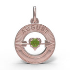 August Love Birthstone Charm