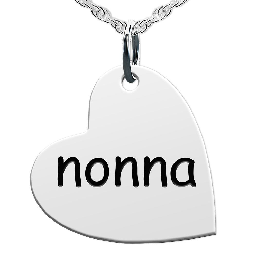 Nonna Sideways Heart Shaped Charm