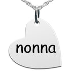 Nonna Sideways Heart Shaped Charm