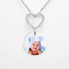 Diamond Encrusted Photo Pendant