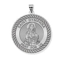 Saint Dymphna Round Rope Border Religious Medal