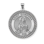 Saint Dymphna Round Rope Border Religious Medal