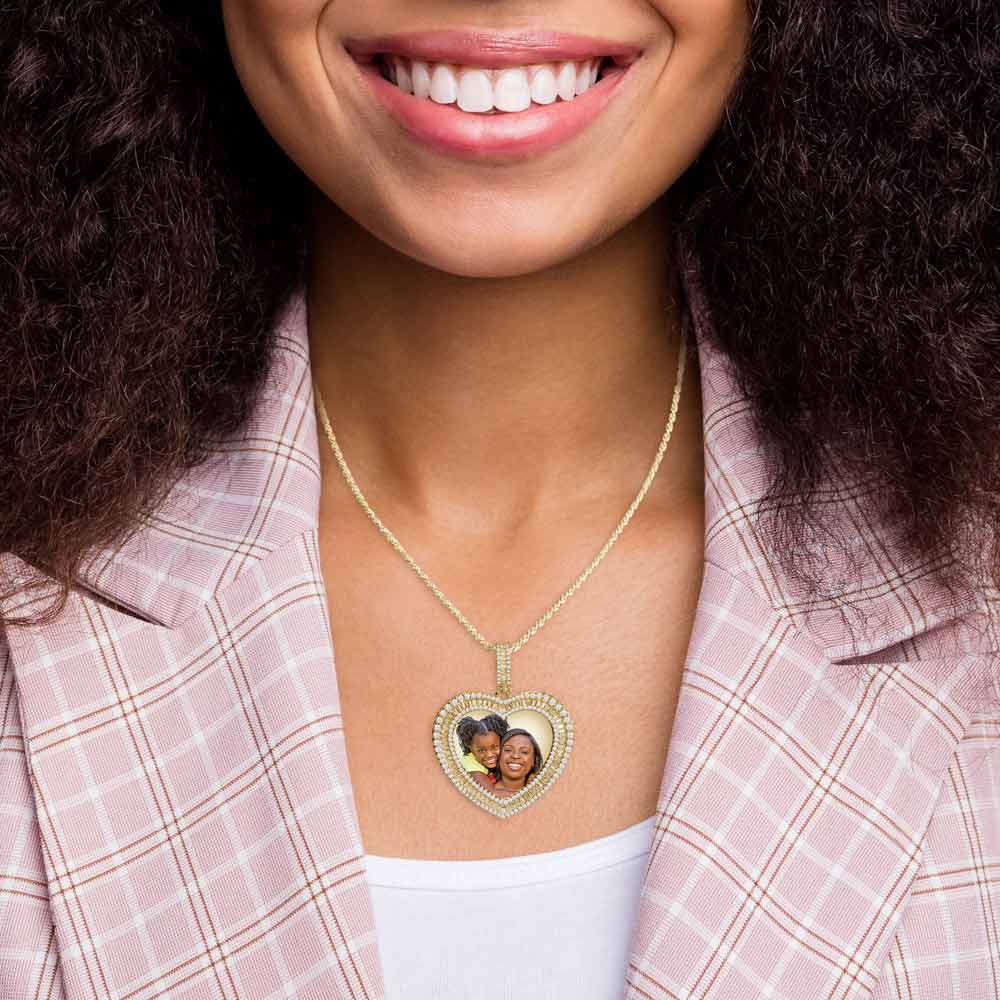 Premium Heart Encrusted Gemstone Necklace