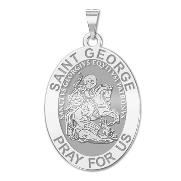 Saint George Oval Religious Medal