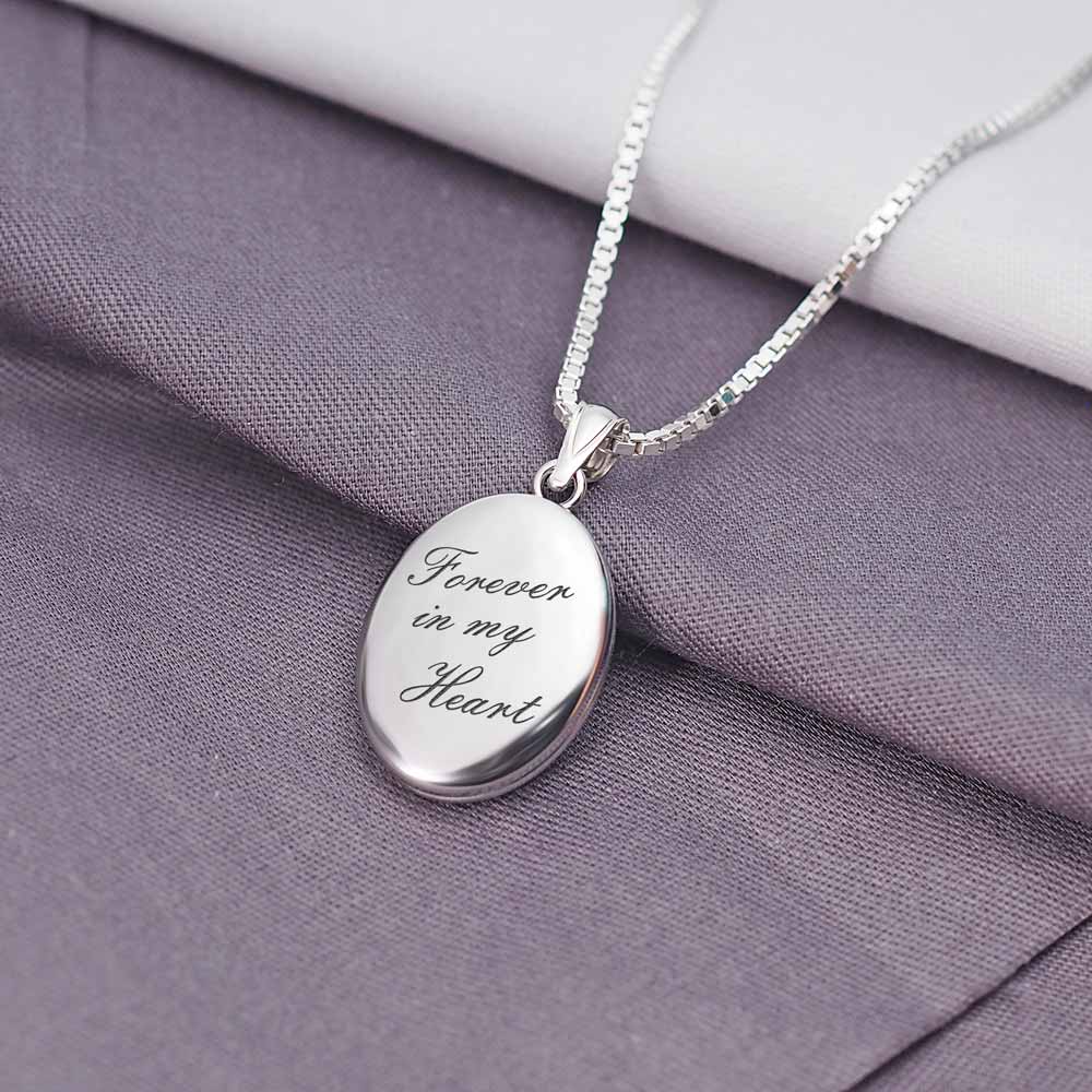 Forever In My Heart Oval Photo Locket
