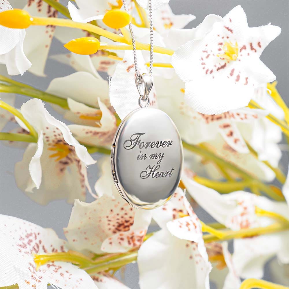 Forever In My Heart Oval Photo Locket