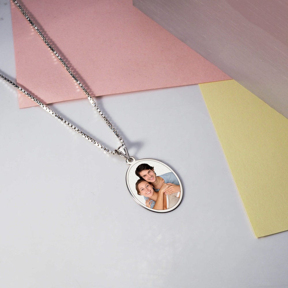 Oval Photo Pendant Charm