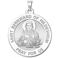 Saint Bernward of Hildesheim Round Religious Medal