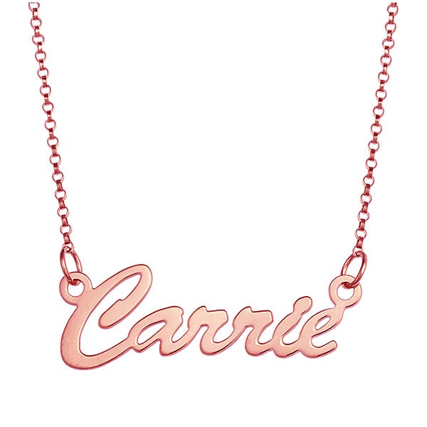 Script Name Necklace with Chain